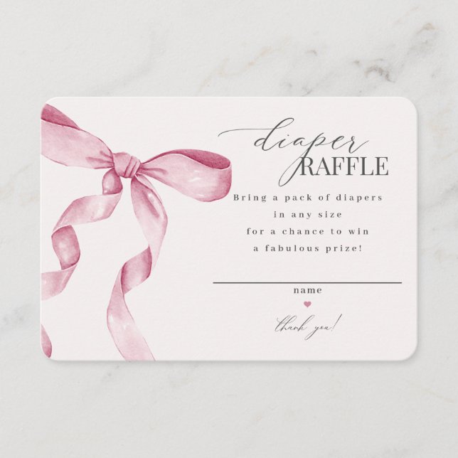 Fralda rosa Arco coquetel Inserção de convite Raff (Frente)