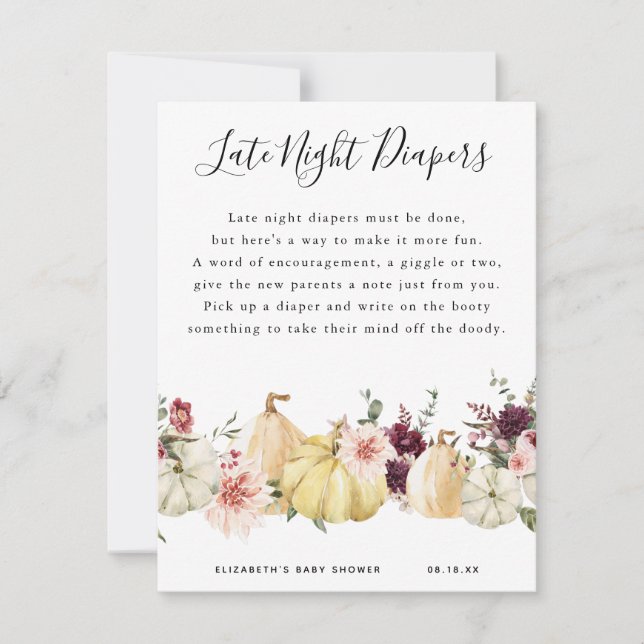 Fraldas Noturnas | Jogo Chá de fraldas (Frente)