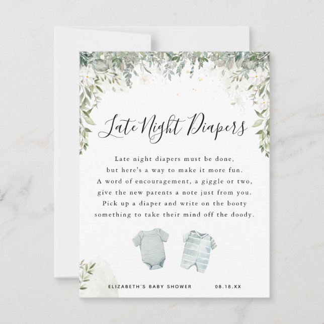 Fraldas Noturnas | Jogo Chá de fraldas (Frente)