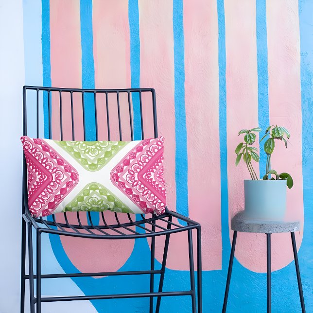 Framboesa Rosa e Verde - Esteira Geométrica (Criador carregado)