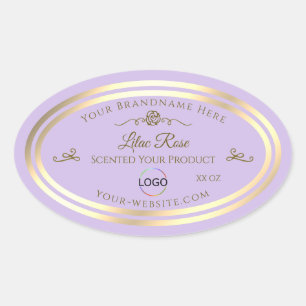 Frame Dourado da etiqueta do produto Lilly com log