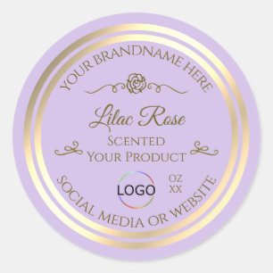 Frame Dourado da etiqueta do produto Lilly com log