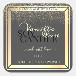 Frame Dourado de etiquetas de embalagem de produto