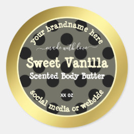 Frame Dourado de Etiquetas de Embalagem de Produto