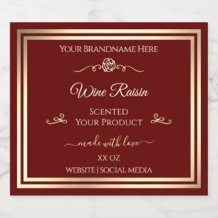 Frame Dourado e Rosa de Vintage do Rótulo Vermelho