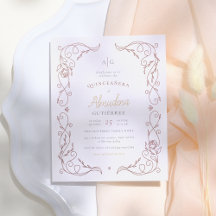 Frame Elegante Quinceañera, Rosa de Orçamento Foto