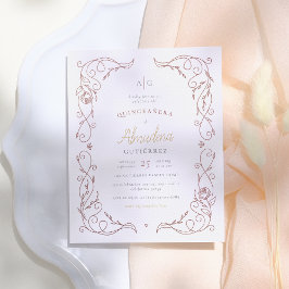 Frame Elegante Quinceañera, Rosa de Orçamento Foto