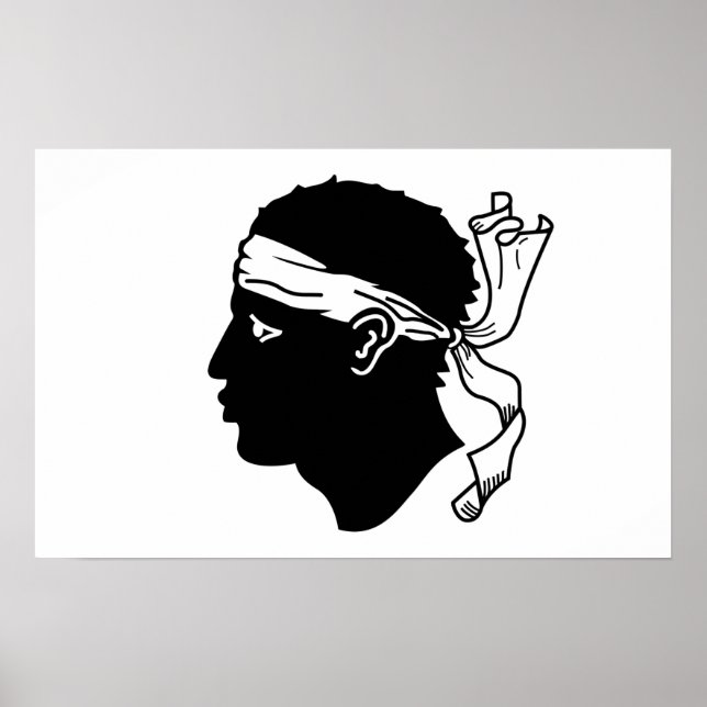 Frame impressão com bandeira da Córsega, França (Frente)