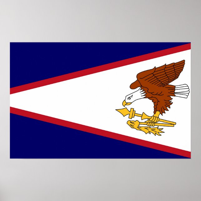 Frame impressão com bandeira de Samoa Americana, E (Frente)