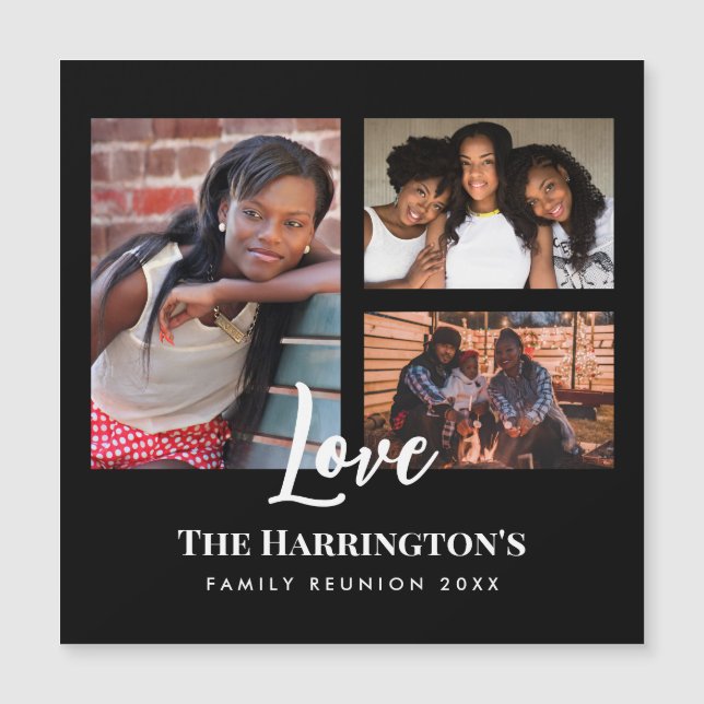 Frame Preto de Colagem de Fotografias da Reunião d (Frente)