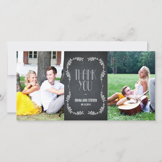 Framing Deixa Casamento Obrigado Cartões (Frente)