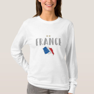 França Futebol Fan Camisa Bandeira Francesa