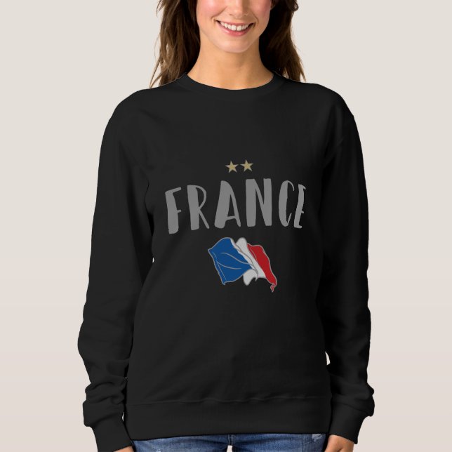 França Futebol Fan Camisa Bandeira Francesa (Frente)