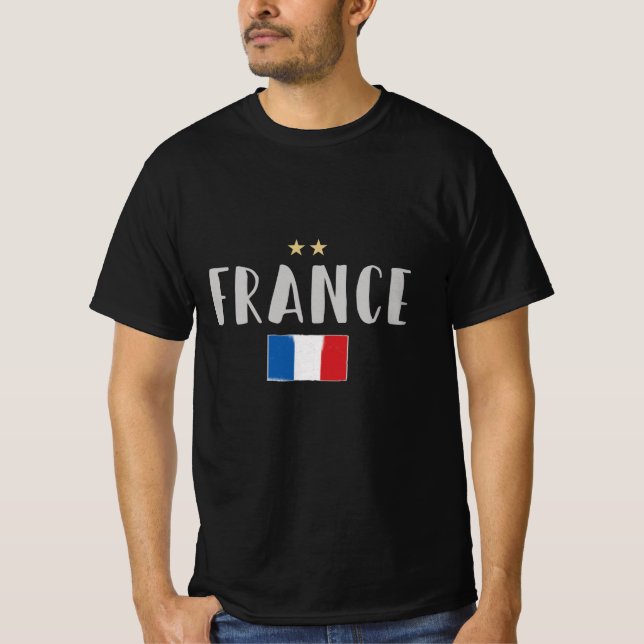 França Futebol Fan Camisa Bandeira Francesa (Frente)