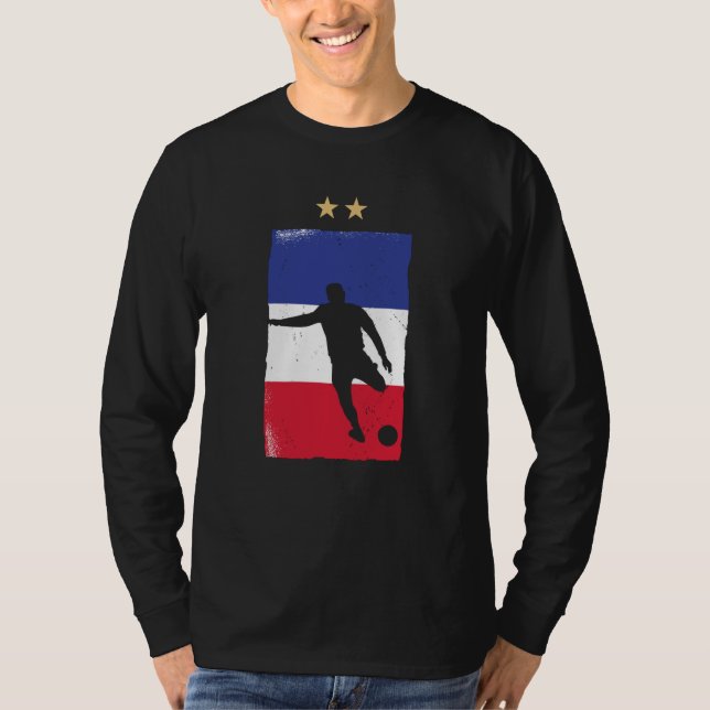 França Futebol Fan Camisa Bandeira Francesa (Frente)