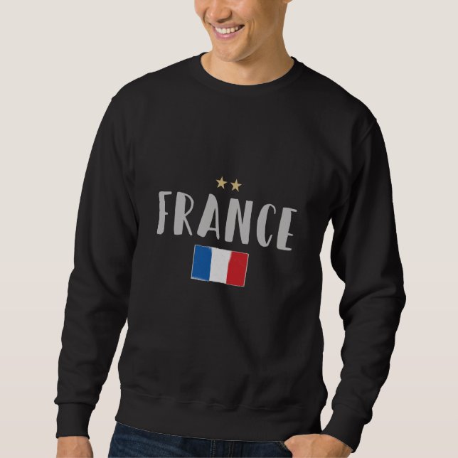 França Futebol Fan Camisa Bandeira Francesa (Frente)