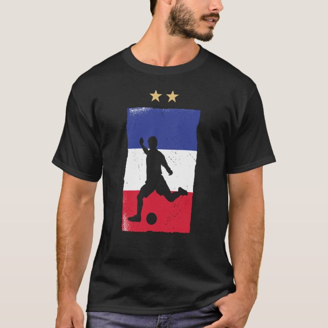 França Futebol Fan Camisa Bandeira Francesa (Frente)