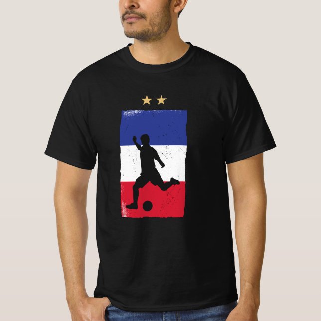 França Futebol Fan Camisa Bandeira Francesa (Frente)