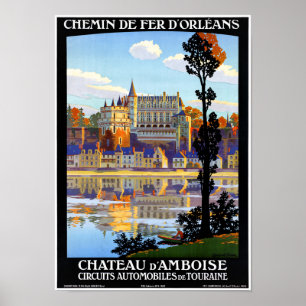 França Orleans Restaurado Poster Viagens vintage