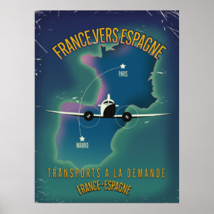 França Para poster de férias de Espanha