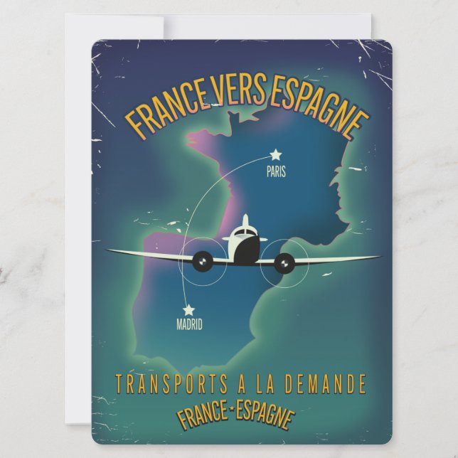 França Para poster de férias de Espanha (Frente)