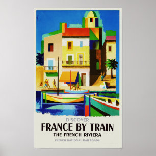 França por Viagens vintage de Poster de de trem