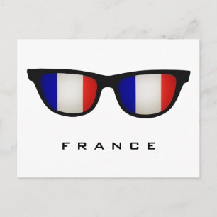 França Shades texto personalizado e cartão postal