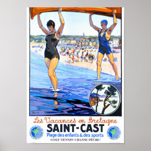 França Viagens vintage de Poster restaurada