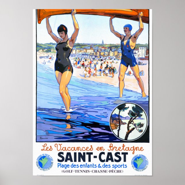 França Viagens vintage de Poster restaurada (Frente)