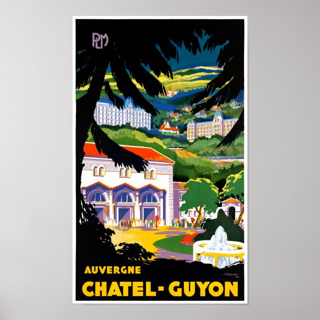France Chatel Guyon - Poster de Viagens vintage Re (Frente)
