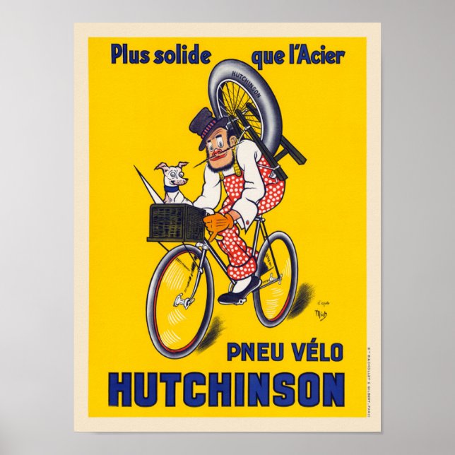 France Vintage Bicycle Poster (Frente)