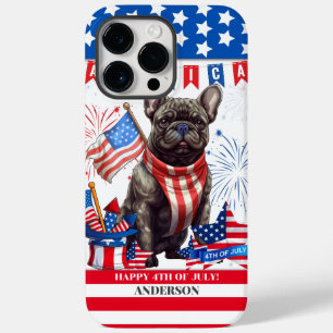 Francês Bulldog Feliz 4 De Julho, América Patrióti