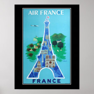 Francês do poster vintage do viagem de France