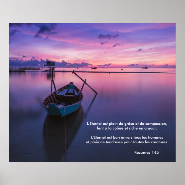 (Francês) Poster .. Salmo 145 Sereno Roxo (Frente)