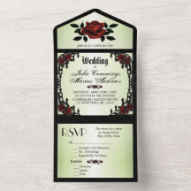 Francês Trimestre Gótico Azeite Tudo Em Um Convite