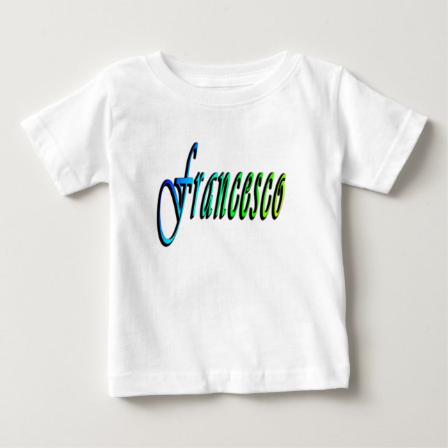 Francesco, Nome, Logotipo, Camiseta Branca para Be (Frente)