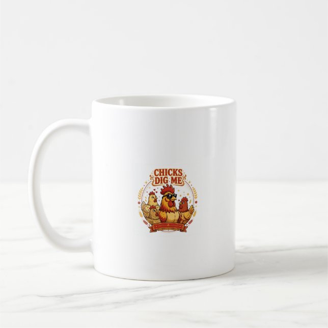 FRANGAS GOSTAM DE MIM Caneca de Café Engraçada de  (Esquerda)