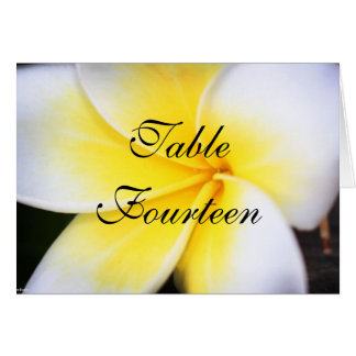 Frangipani - Cartões de Número de Tabela Casada