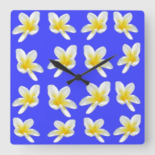 Frangipani Summer Breeze, Relógio de Parede Quadr