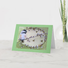 Frango, Cartão de Anúncio Pussy Willow Dobrado