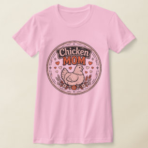 Frango Mãe Camisa Rosa Mulheres Fofo Cottagecore