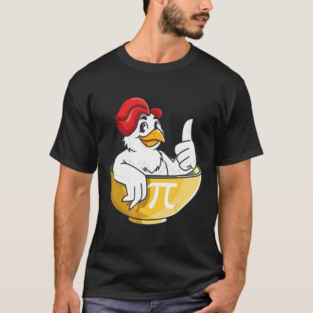 Frango Pot Pie Frango Camisa de Nerd Geek de Matem (Frente)