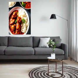 frango tikka masala com arroz | AI Art Poster