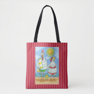 FRANGOS DO MAR, CARTOON ENGRAÇADO TOTE DE SACO Ver