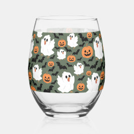 Frangos Fantasmas Cute Spooky com Pumpkins e Bats