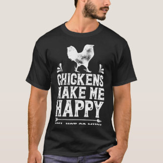Frangos Me Fazem Feliz Camiseta De Frango