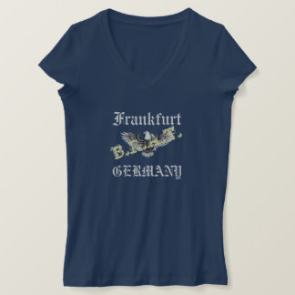 FRANKFURT, ALEMANHA, BRAT, TEE, EAGLE, T-Shirt AZU