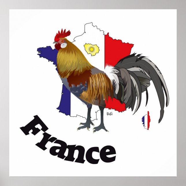 Frankreich, França, Francia Poster (Frente)