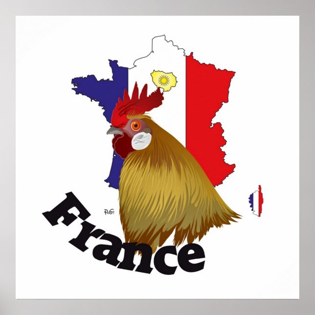 Frankreich, França, Francia Poster (Frente)
