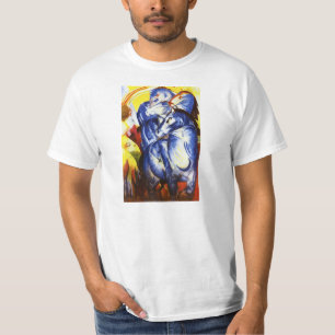 Franz Marc a torre do t-shirt azul dos cavalos